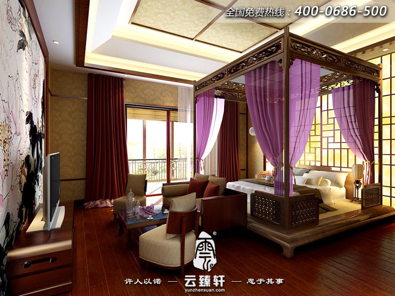 臥室門對著客廳風水效果圖