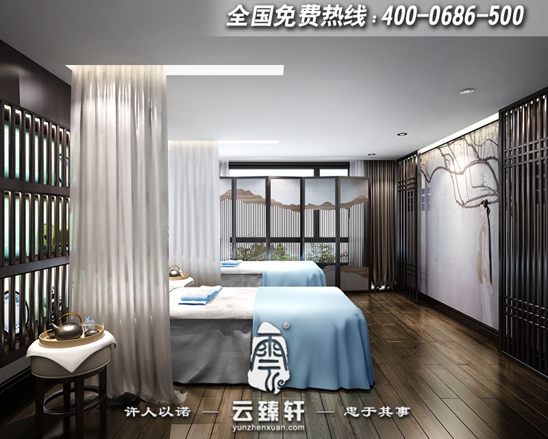 新中式推拿足療室設(shè)計(jì)效果圖