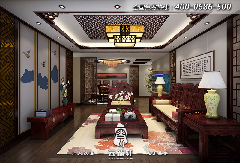 中式裝修客廳效果圖