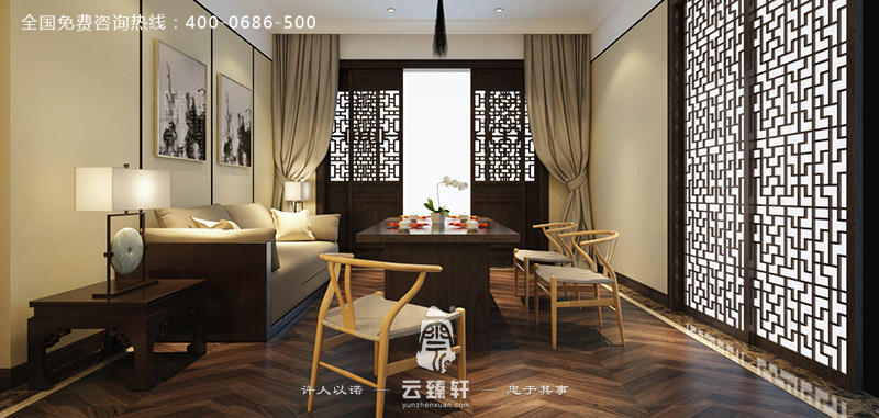 別墅的茶室空間設計效果圖