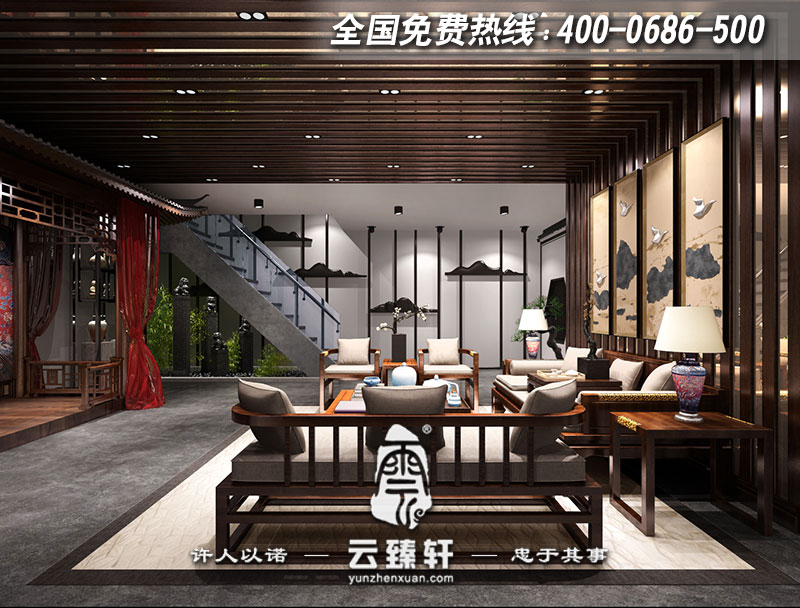 中式高端私人會所裝修效果圖