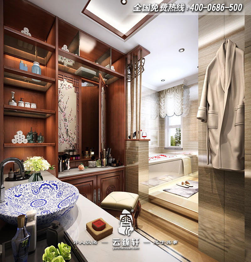 天津薊縣別墅衛生間設計效果圖