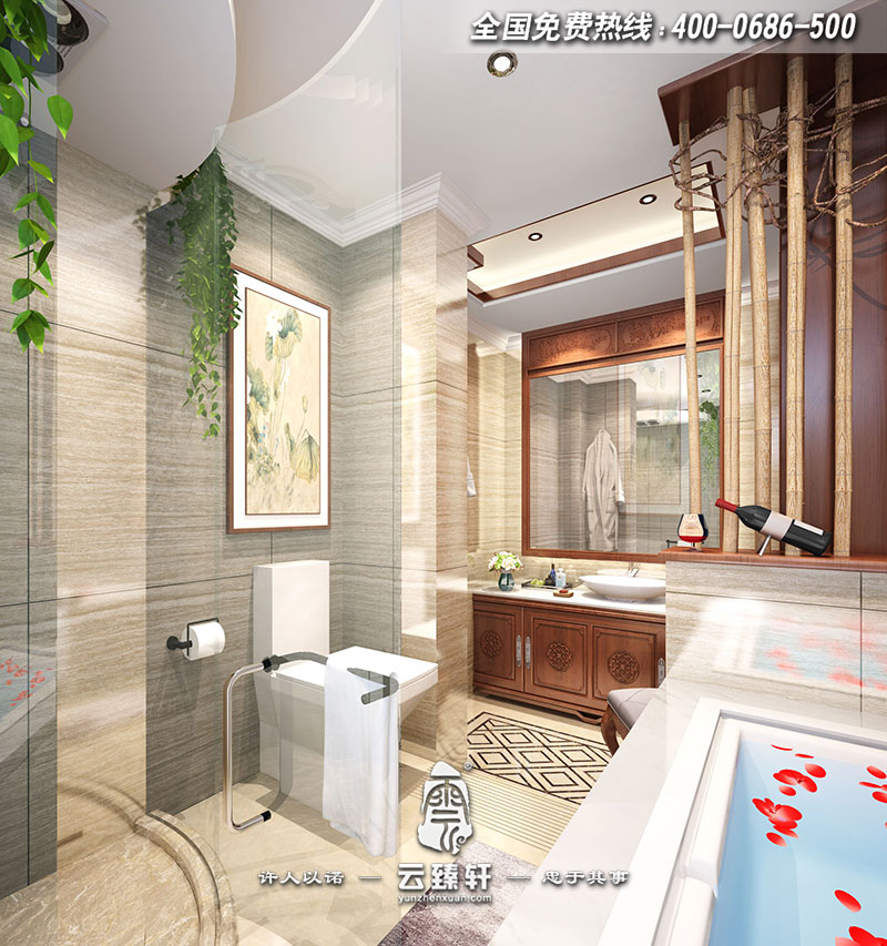 簡約中式衛(wèi)生間設(shè)計(jì)效果圖