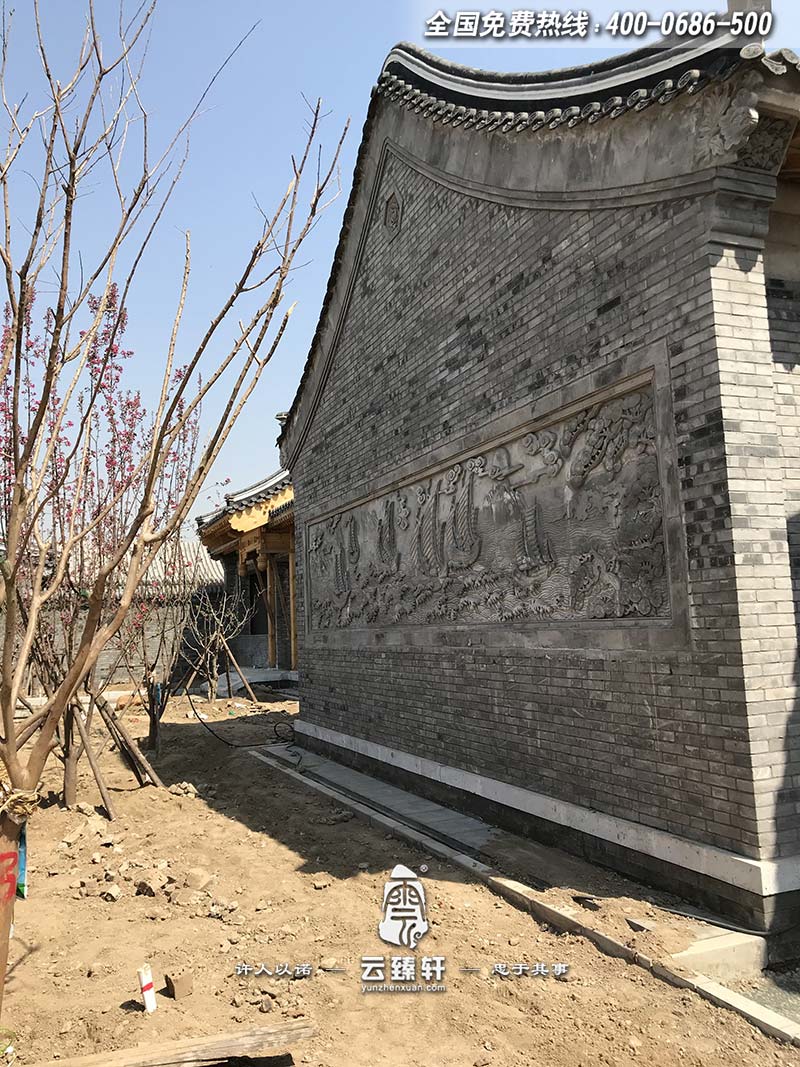 四合院院內一角施工現場圖