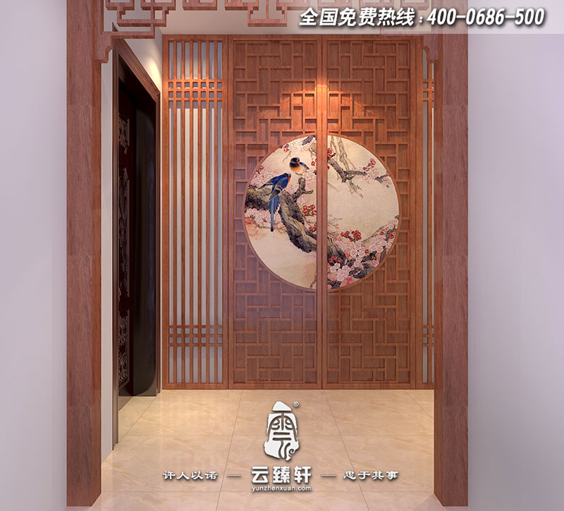 中式家裝玄關(guān)設(shè)計效果圖
