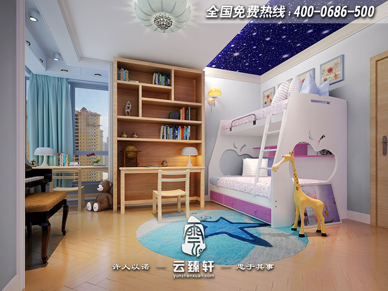 中式兒童房設(shè)計(jì)效果圖