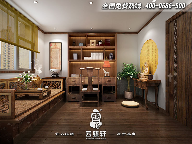 中式設(shè)計(jì)禪堂效果圖