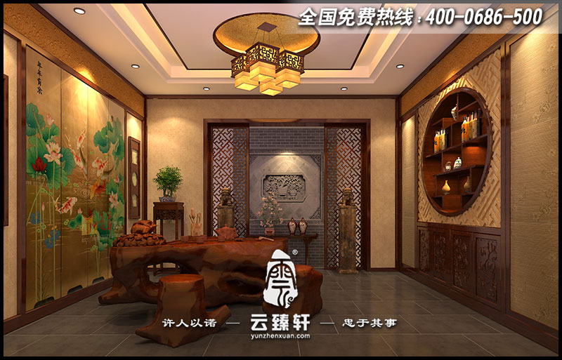 中式茶室空間設(shè)計(jì)圖片