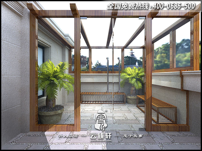 中式陽(yáng)臺(tái)設(shè)計(jì)效果圖