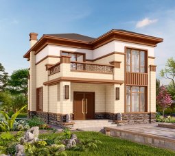 農(nóng)村新中式風(fēng)格二層別墅設(shè)計圖紙